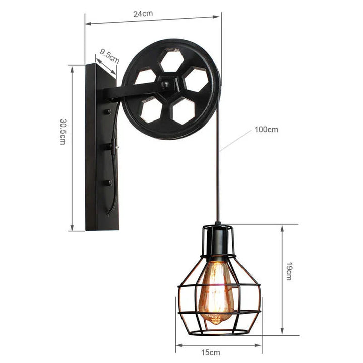 Rustic Wheel Light