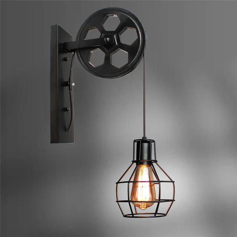 Rustic Wheel Light