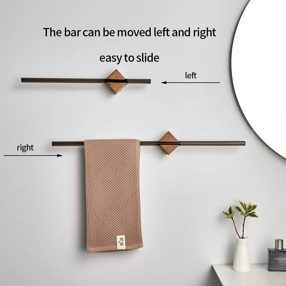 Sliding Towel Rack in Fine Mahogany