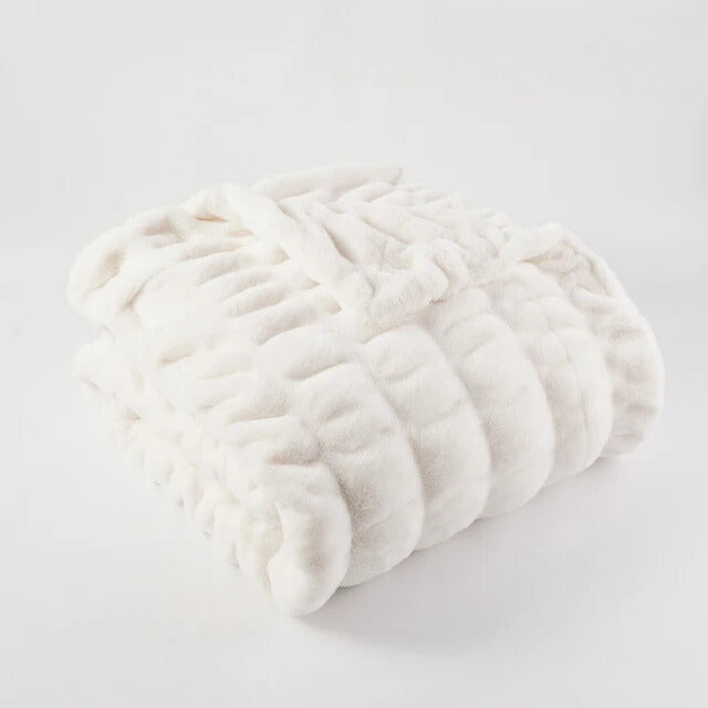 Plaid in Royal Synthetic Fur