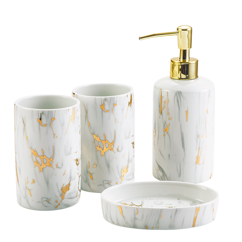 Janion Marble Bath Set