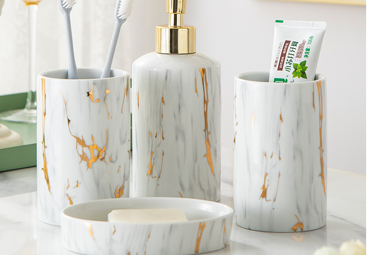 Janion Marble Bath Set