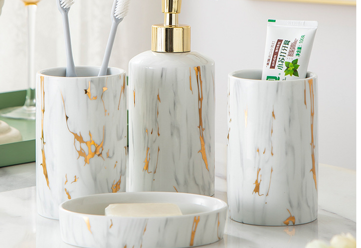Janion Marble Bath Set