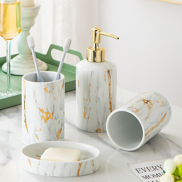 Janion Marble Bath Set